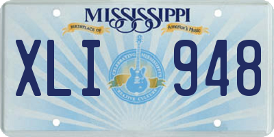 MS license plate XLI948