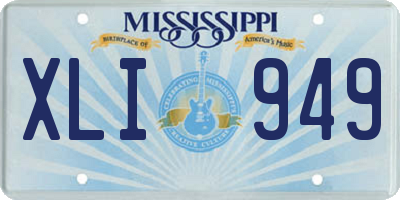 MS license plate XLI949