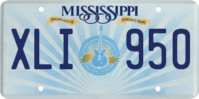 MS license plate XLI950