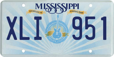 MS license plate XLI951