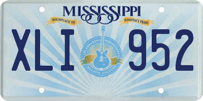 MS license plate XLI952