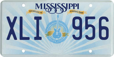 MS license plate XLI956