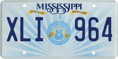 MS license plate XLI964