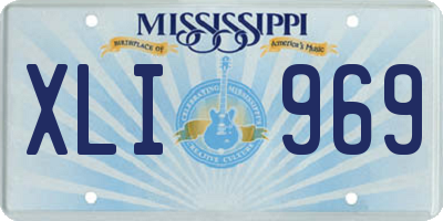 MS license plate XLI969