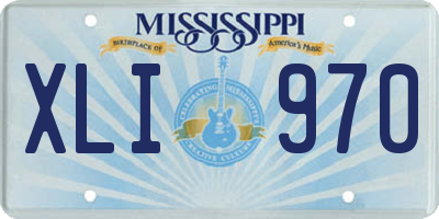 MS license plate XLI970