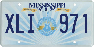 MS license plate XLI971