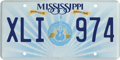 MS license plate XLI974