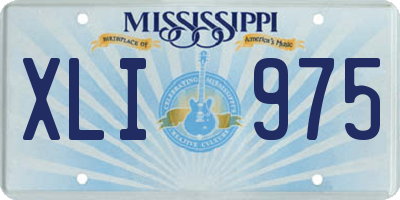 MS license plate XLI975