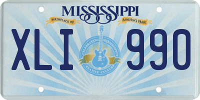MS license plate XLI990