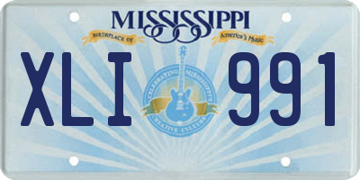 MS license plate XLI991