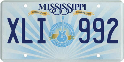 MS license plate XLI992