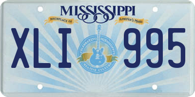 MS license plate XLI995