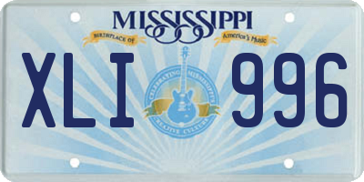 MS license plate XLI996