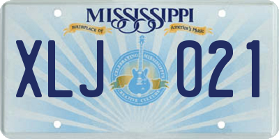 MS license plate XLJ021