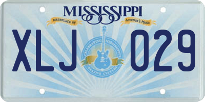 MS license plate XLJ029