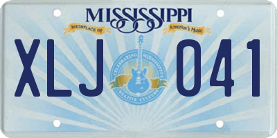 MS license plate XLJ041