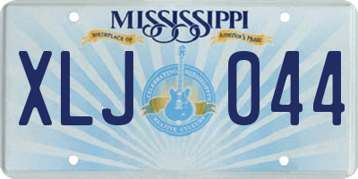 MS license plate XLJ044