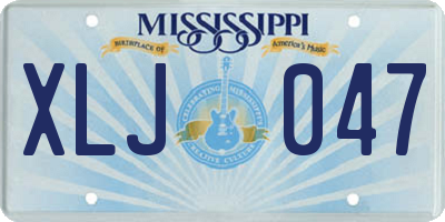 MS license plate XLJ047