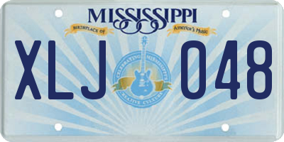 MS license plate XLJ048