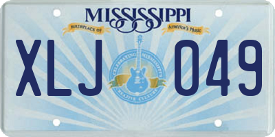 MS license plate XLJ049
