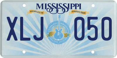 MS license plate XLJ050