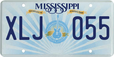 MS license plate XLJ055