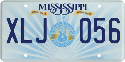 MS license plate XLJ056