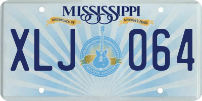 MS license plate XLJ064
