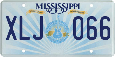 MS license plate XLJ066