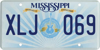 MS license plate XLJ069