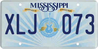 MS license plate XLJ073