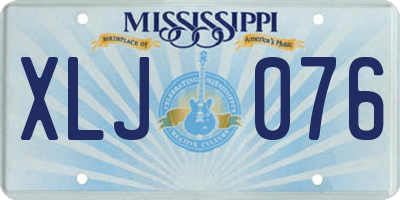 MS license plate XLJ076