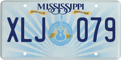 MS license plate XLJ079