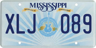MS license plate XLJ089