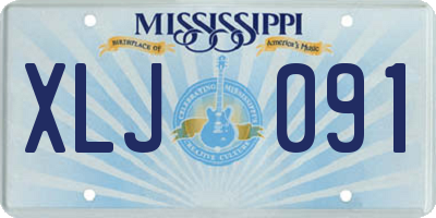 MS license plate XLJ091