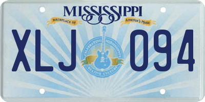MS license plate XLJ094