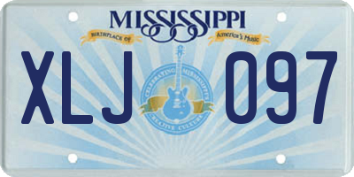 MS license plate XLJ097