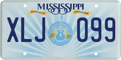 MS license plate XLJ099