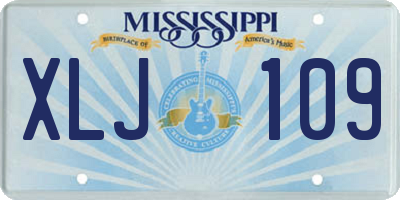 MS license plate XLJ109