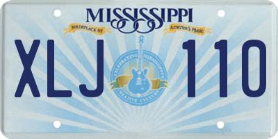 MS license plate XLJ110