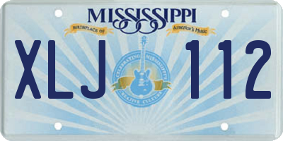 MS license plate XLJ112
