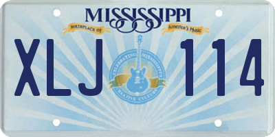 MS license plate XLJ114