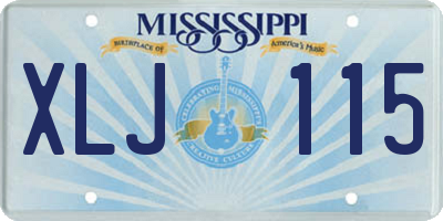 MS license plate XLJ115