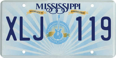 MS license plate XLJ119