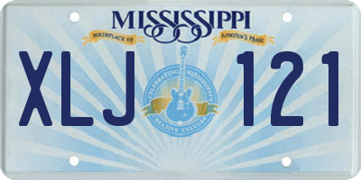 MS license plate XLJ121