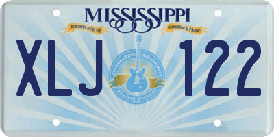 MS license plate XLJ122