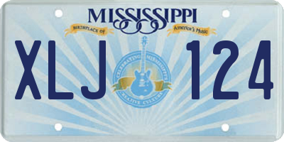 MS license plate XLJ124