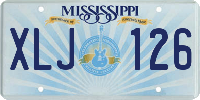 MS license plate XLJ126