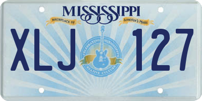 MS license plate XLJ127