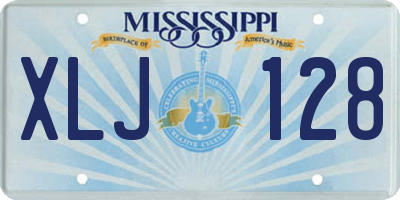 MS license plate XLJ128